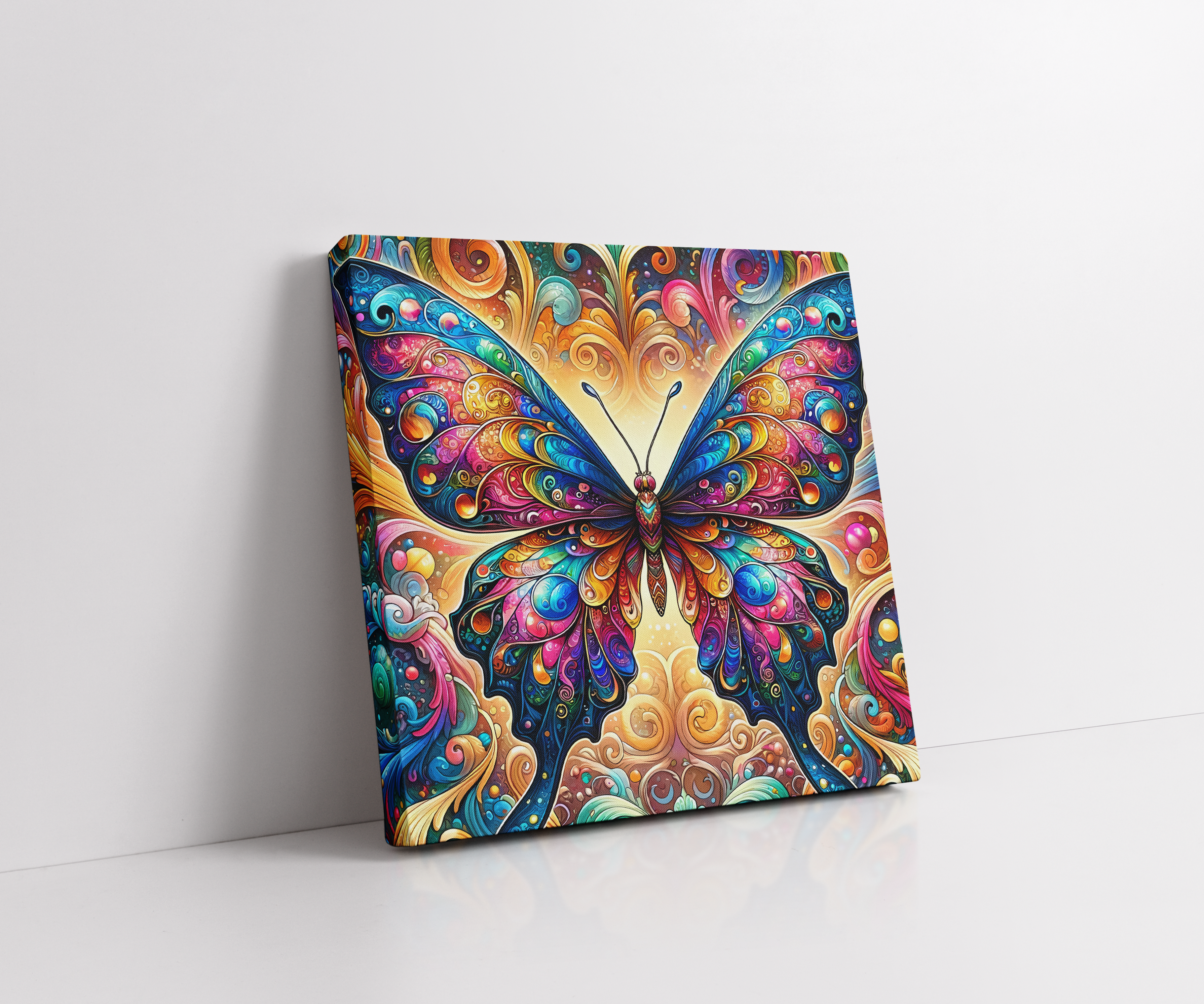 Swirling Butterfly Canvas Sign