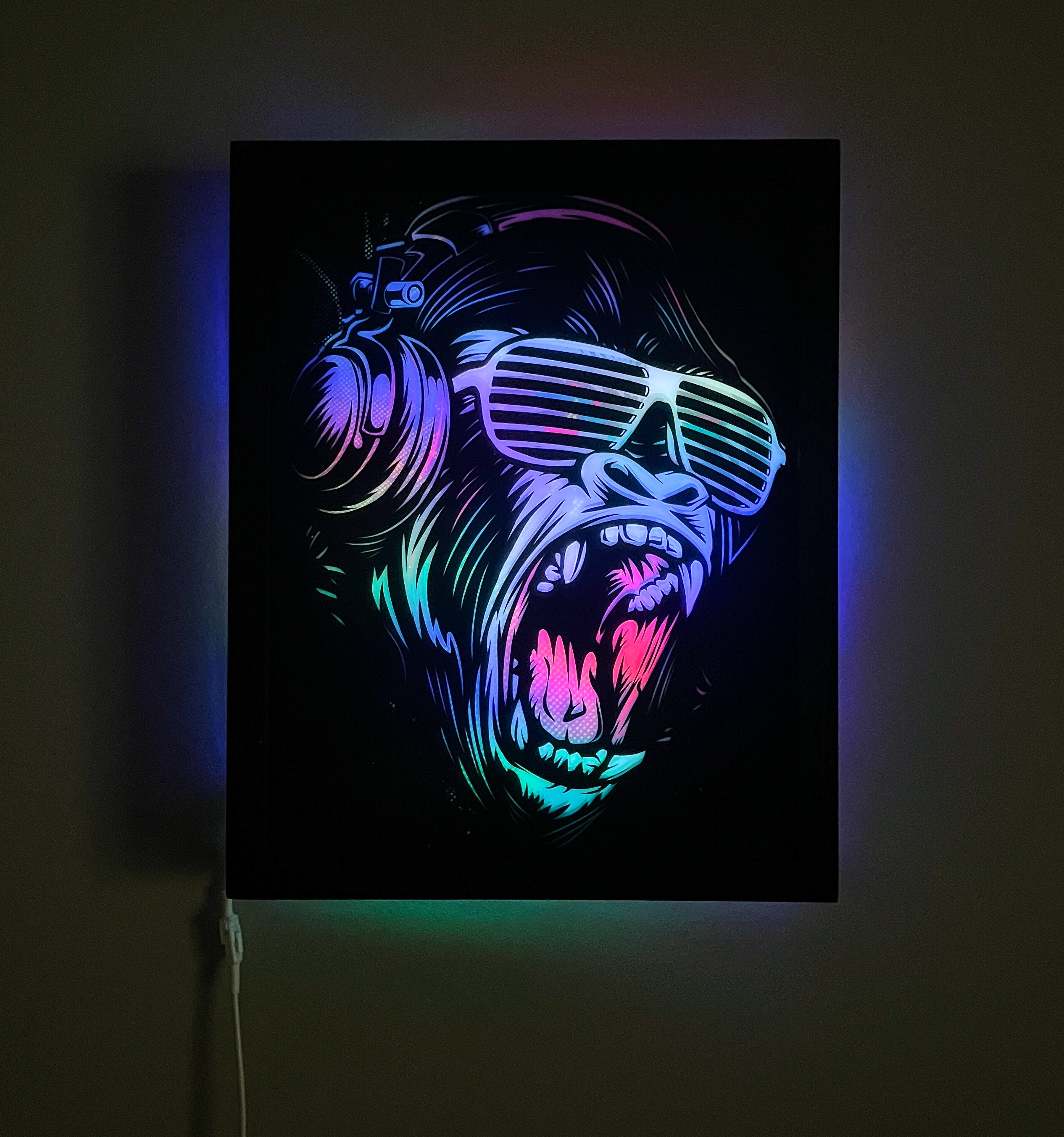 Scream Sound Gorilla Lighted Sign