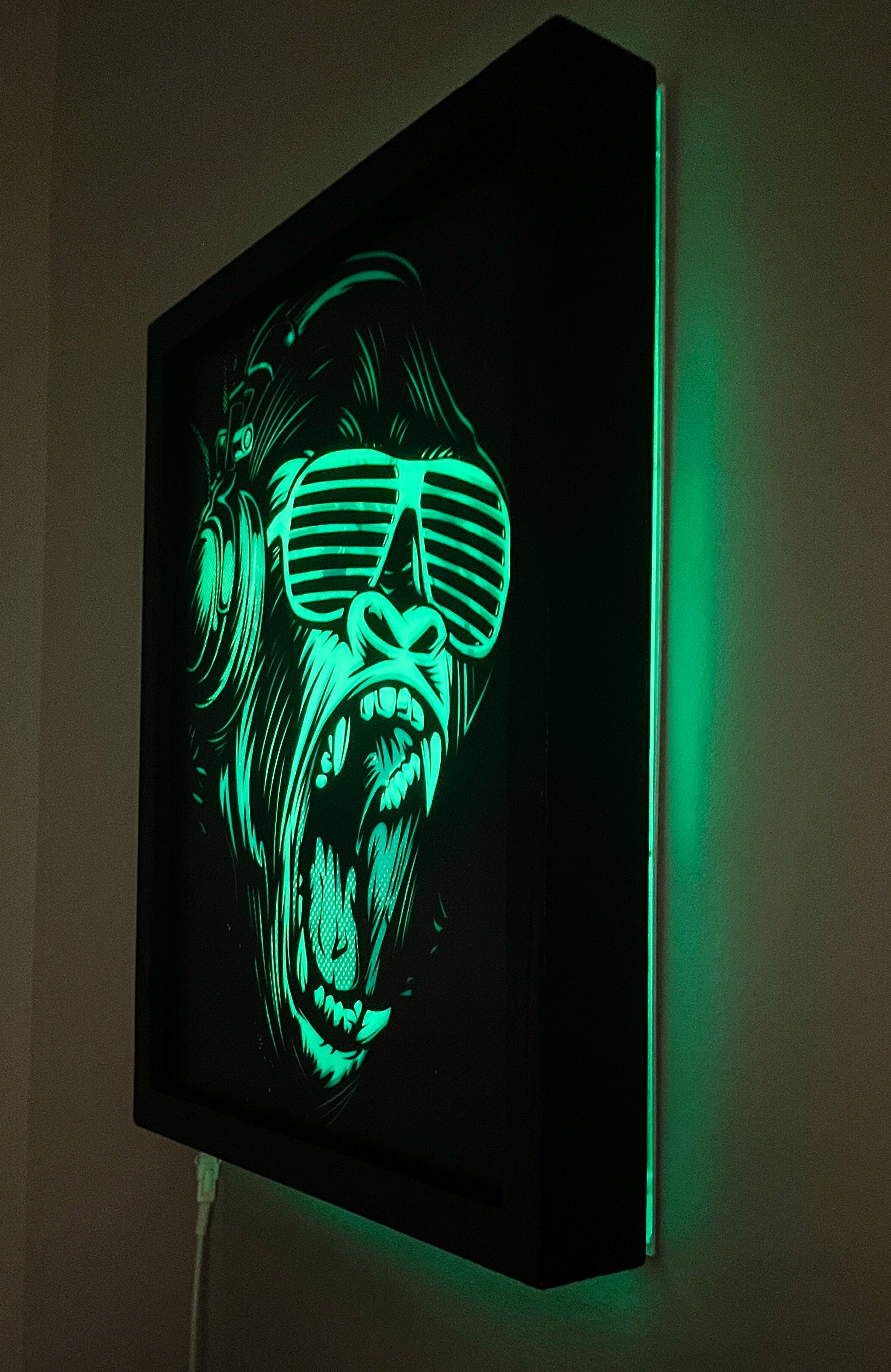 Scream Sound Gorilla Lighted Sign