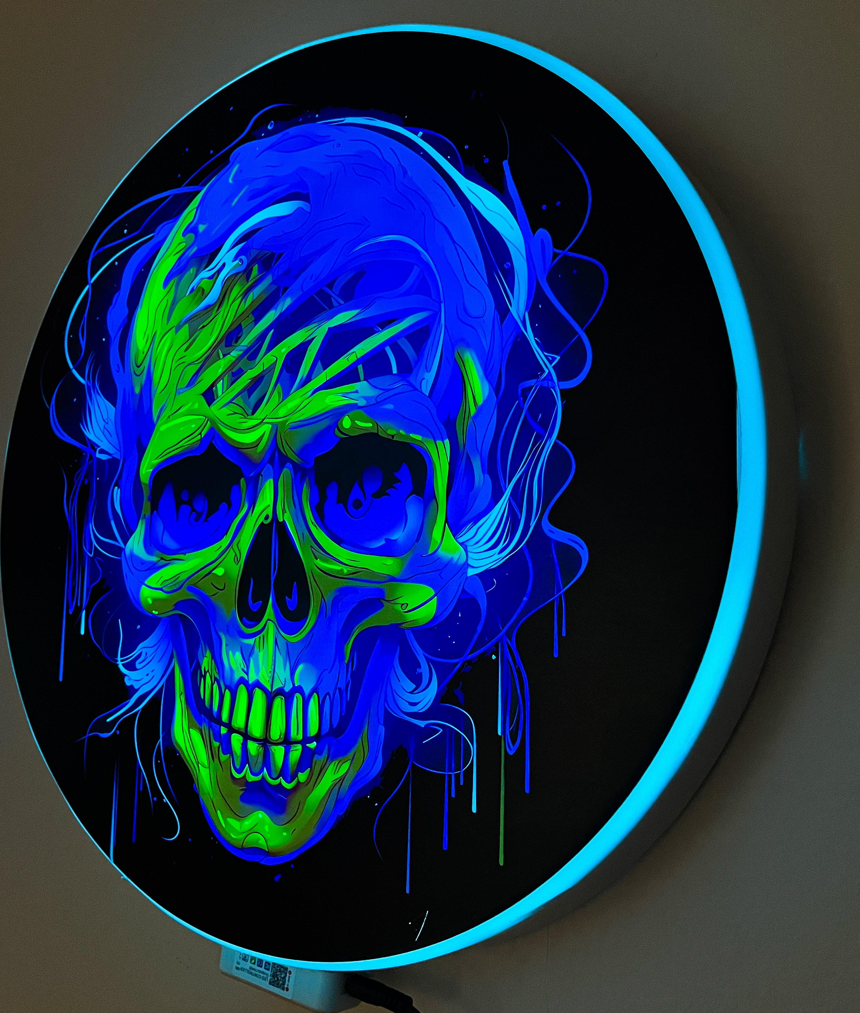 Neon Skull Light Up Wall Decor