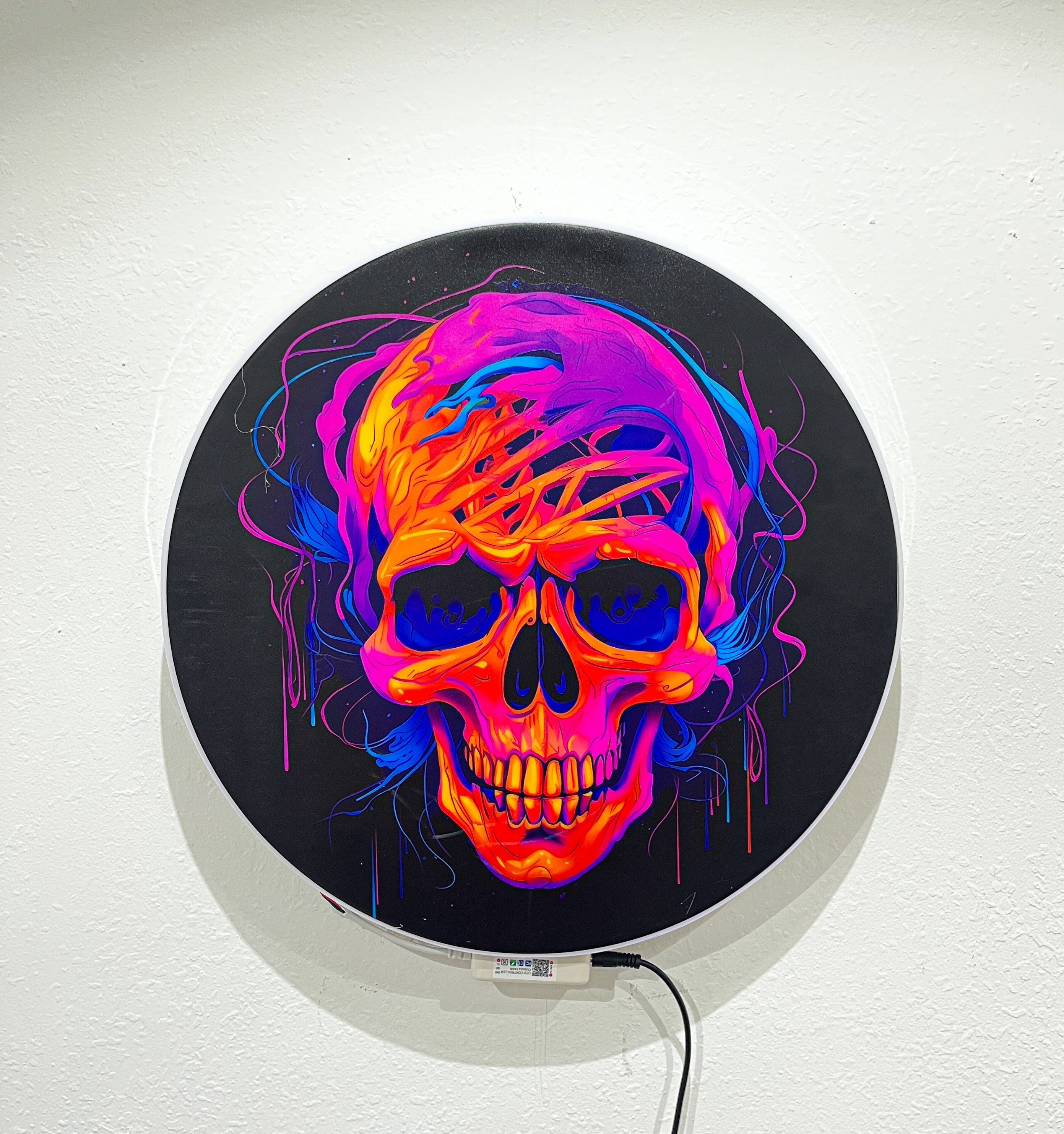 Neon Skull Light Up Wall Decor