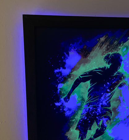 Soccer Player Light Up Wall Sign