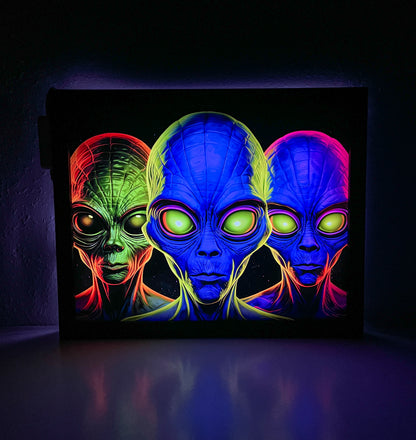 Alien Light Up Wall Art