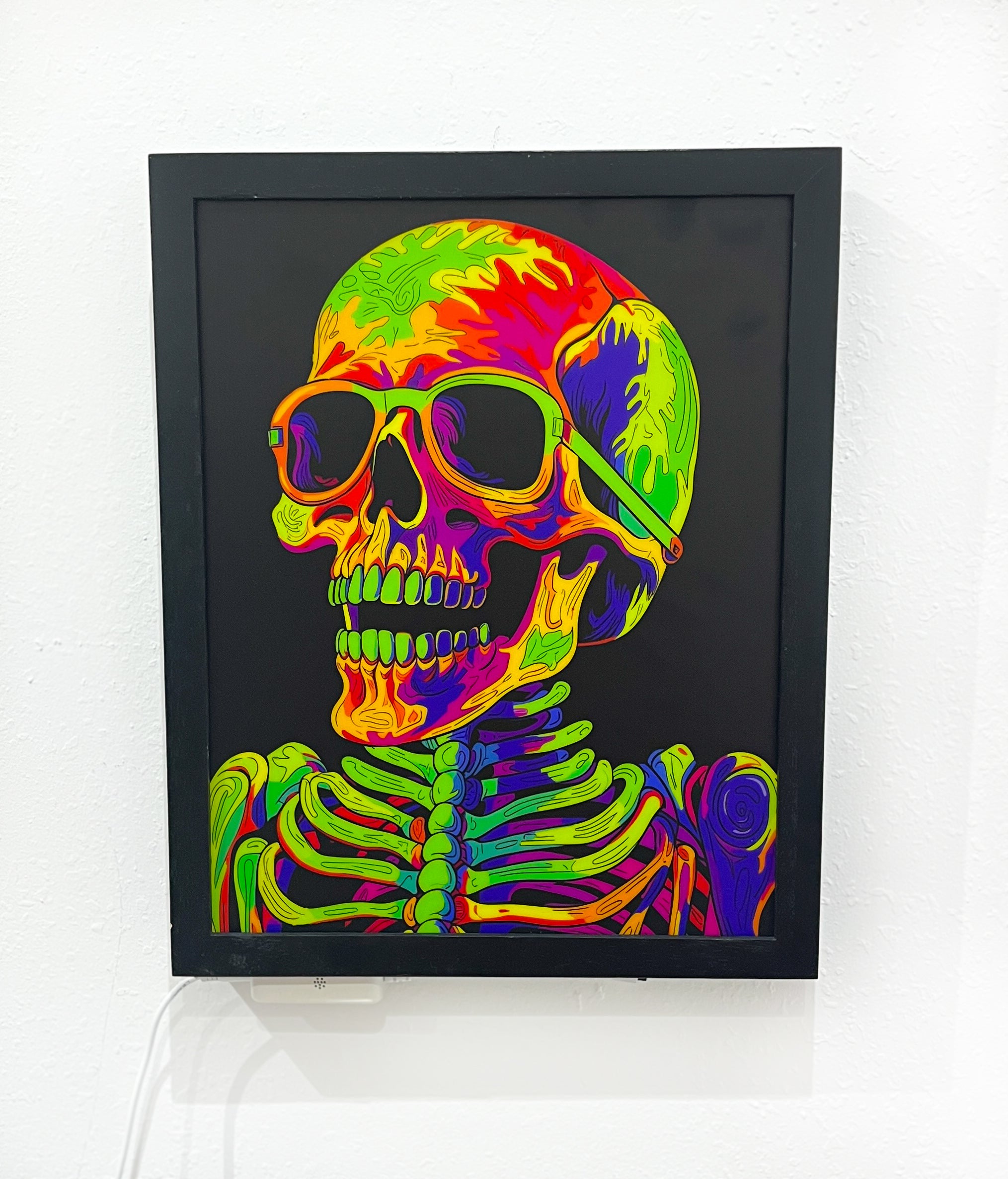 Neon Skull Lighted Wall Sign