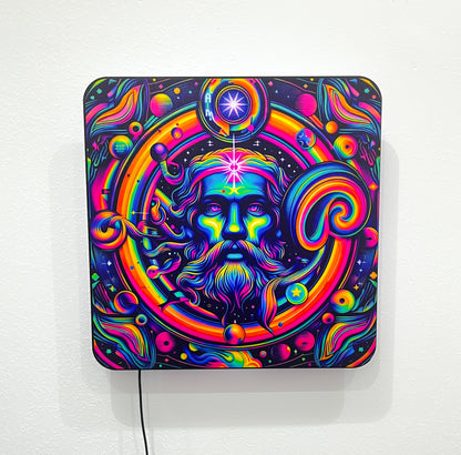 Neon God Floating Light up Wall Art