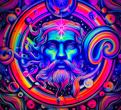 Neon God Floating Light up Wall Art