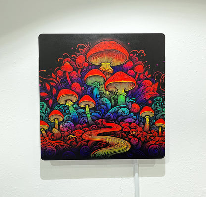 Mushroom Forest Floating Light Up Wall Art