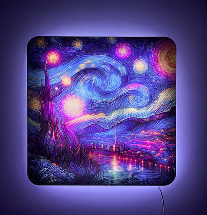 Neon Starry Night Floating LED Wall Decor