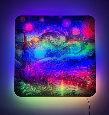 Neon Starry Night Floating LED Wall Decor