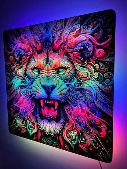 Roaring Lion Floating LED Wall Decor