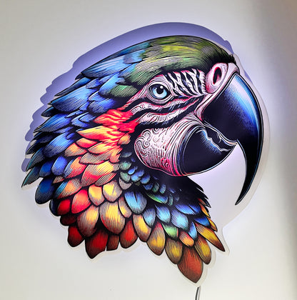 Parrot Floating LED Wall Art