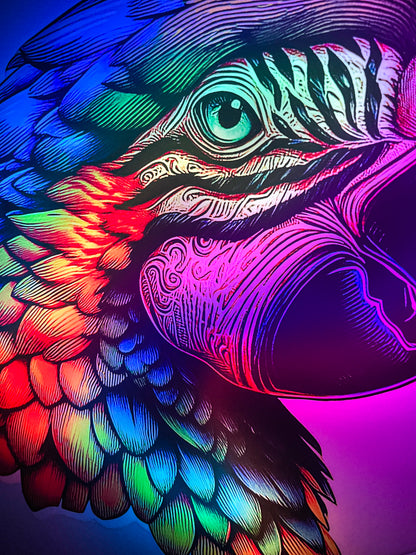 Parrot Floating LED Wall Art