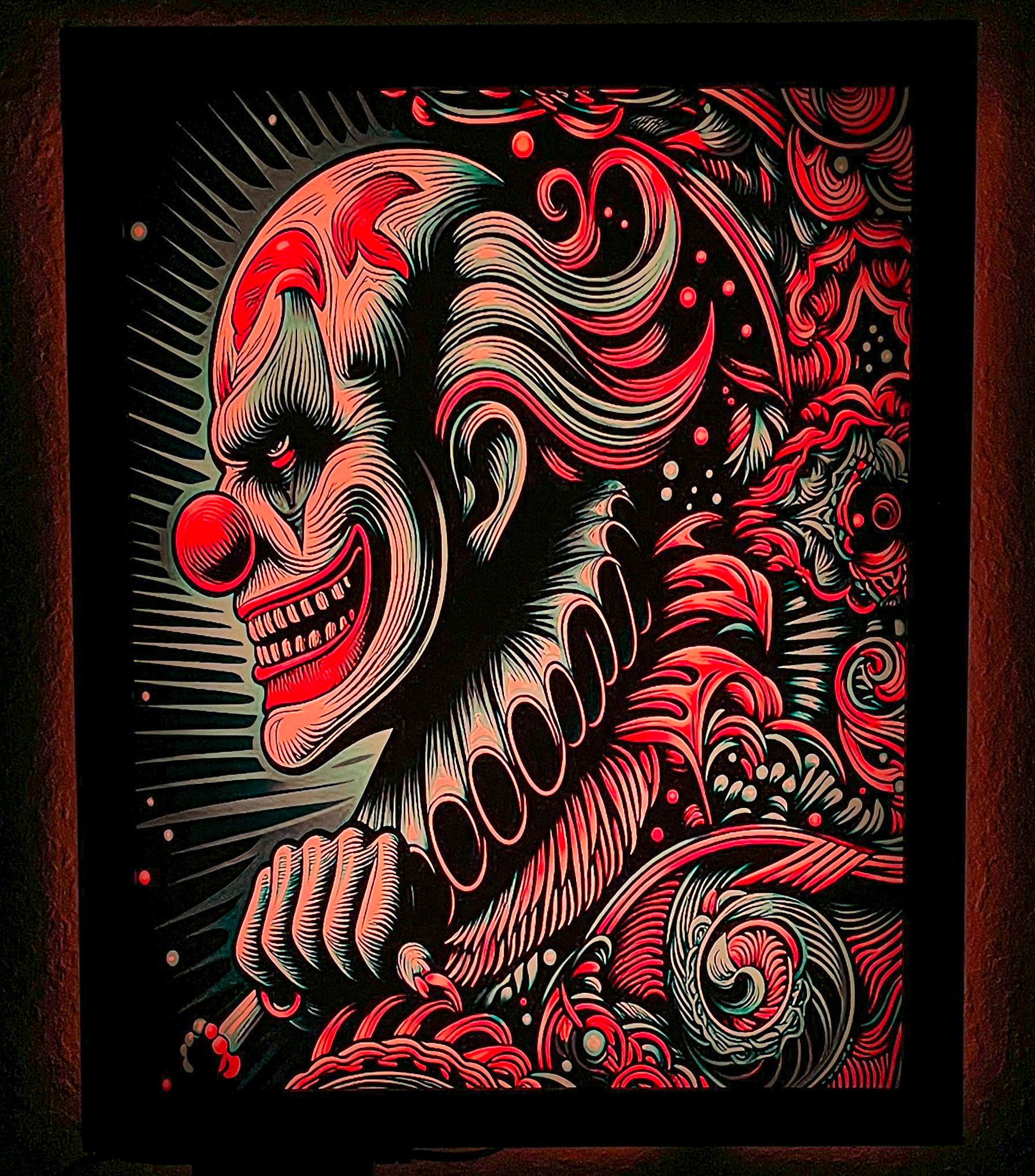 Creepy Clown LED Wall Decor