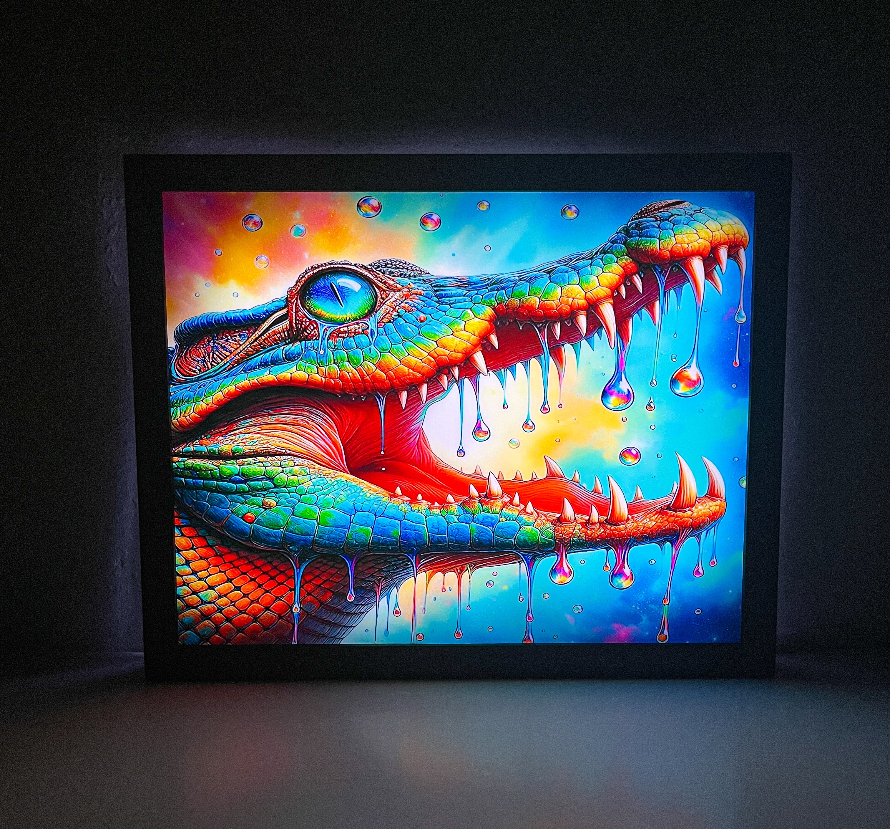 Crocodile Tears LED Wall Art