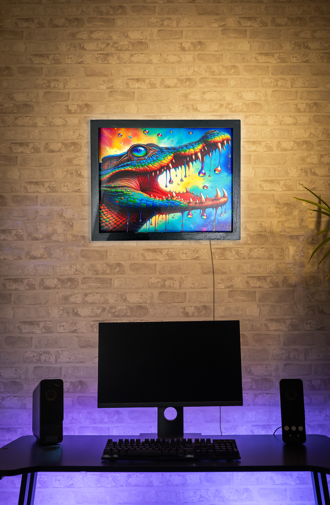 Crocodile Tears LED Wall Art