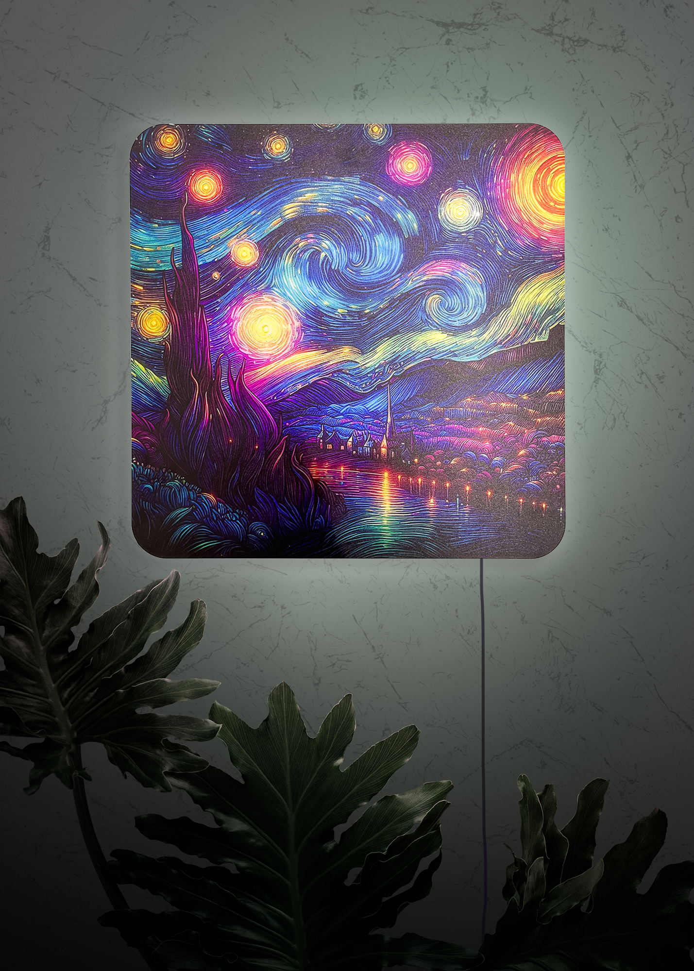 Neon Starry Night Floating LED Wall Decor