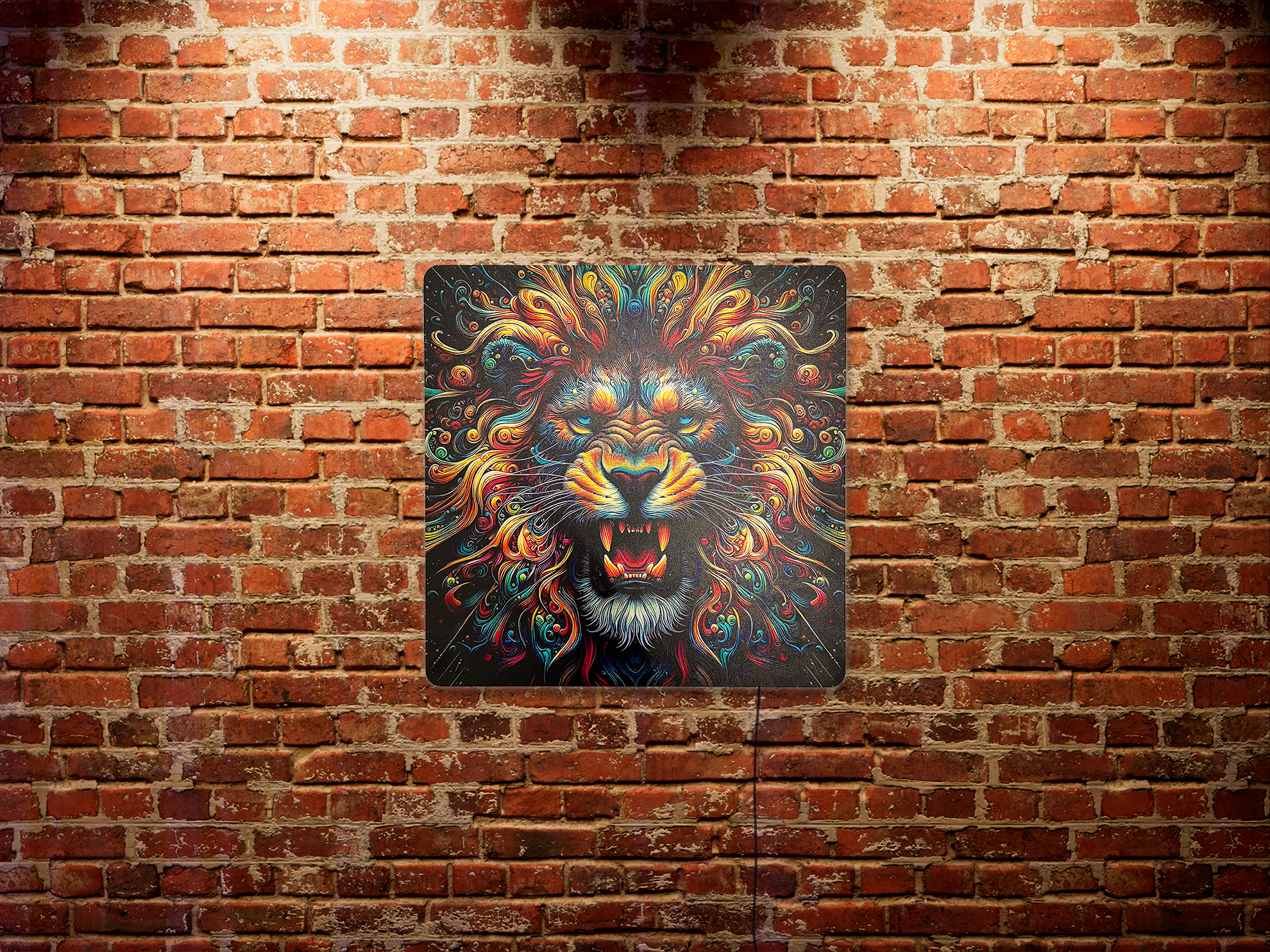 Roaring Lion Floating LED Wall Decor