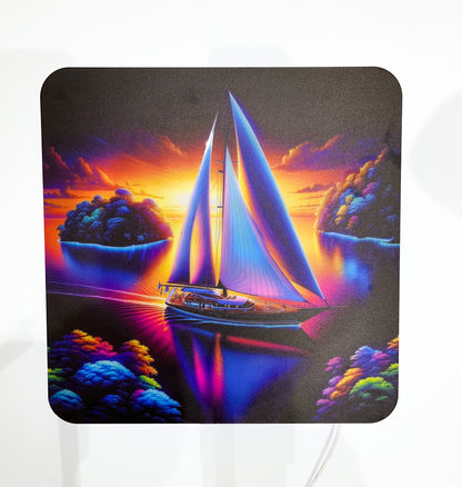 Sail Boat Floating LED Wall Decor