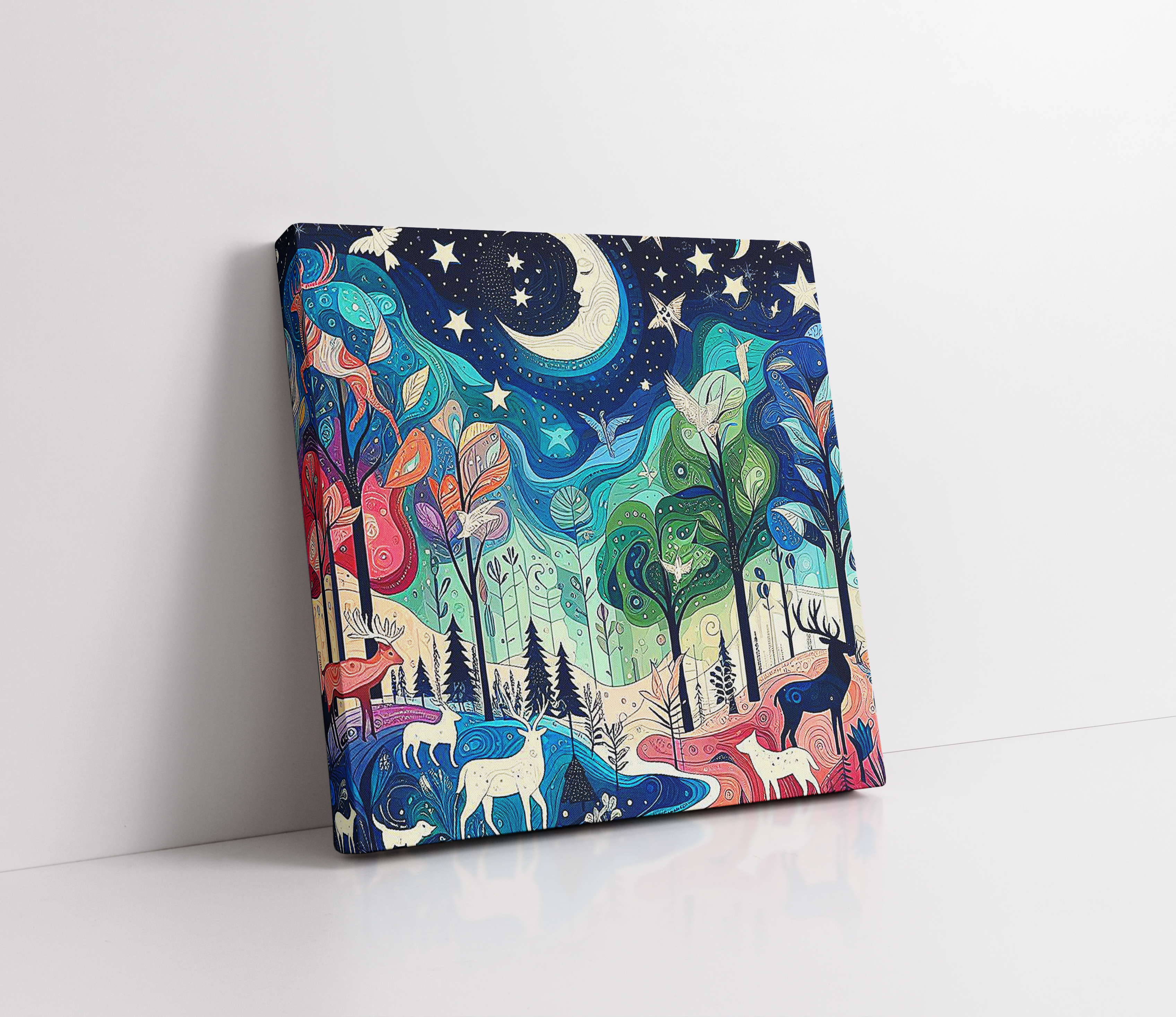 Color Forest Wrapped Canvas Art