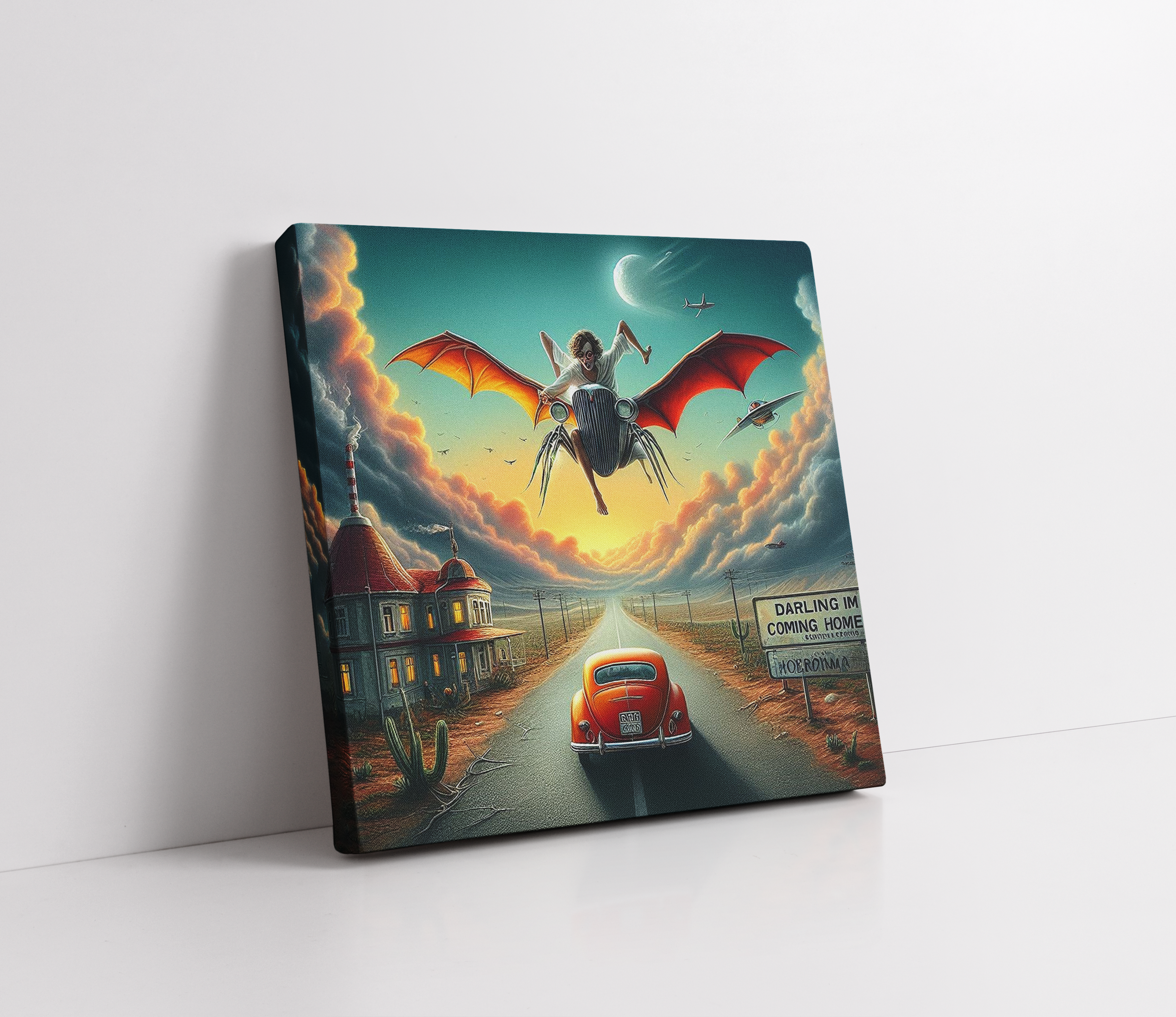 Darling I'm Coming Home Canvas Wall Art