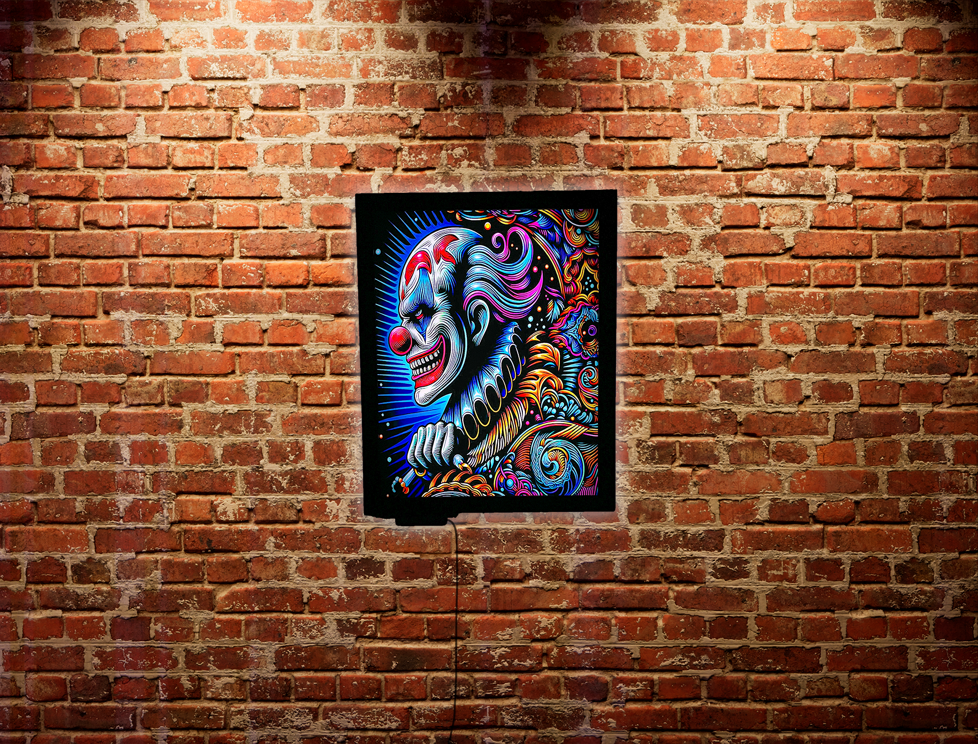 Creepy Clown LED Wall Decor