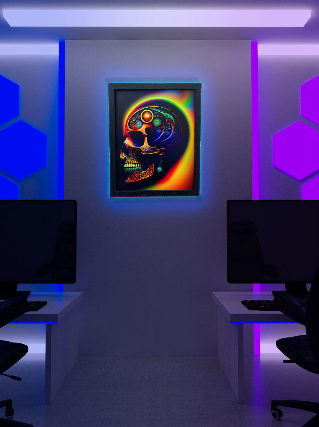 Cyber Punk Lighted Wall Art